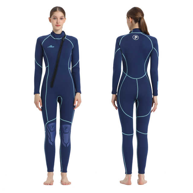 Factory OEM Custom service 3mm High Elasticity long Sleeve Front Zipper One Piece Women Wetsuits